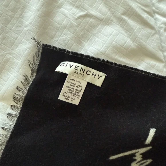 Givenchy Unisex Wool Silk Signature Scarf - Picture 3 of 5